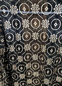 Elegant Black &amp; Gold Embroidered cardigan