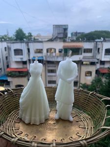 Unique Wedding Couple Candle Set