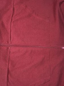 Maroon Zip-Up Hoodie