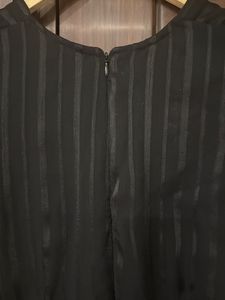 Chic Black Striped Mini Dress