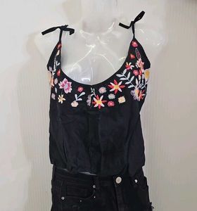 Floral Embroidered Tank Top