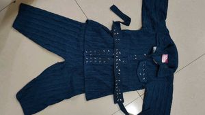 Beautiful Teal Kurta Set with Embellishments