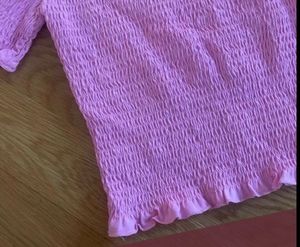 Smocked Off-Shoulder Crop Top