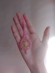 pack of 2 Pink Beaded Kundan Necklace Set