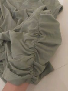Stylish Ruched Olive Green Top