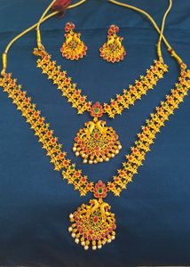 Double Neck Piece Fancy Jewellery Set