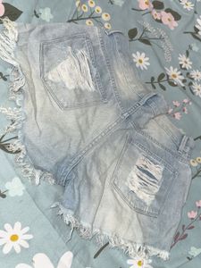 JUSTUSA Imported Authentic Light Wash Ripped Denim