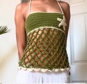 Crocheted Halter Top with Starfish Detail