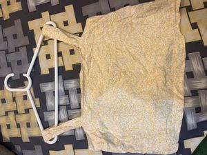 Cute Yellow Floral Camisole Top