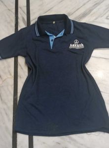 Aakash Branded Navy Blue Polo T-Shirt