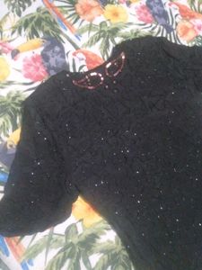 Sparkling Sequin Black Top