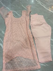 Elegant Peach Kurta Set