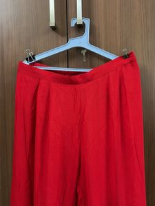 Red Plazzo Pants