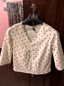 Cute Polka Dot Cropped Top