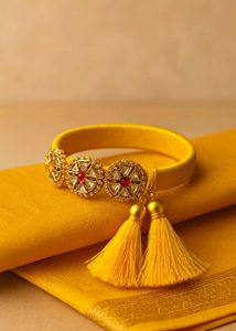 Red Yellow Tassel Bangle