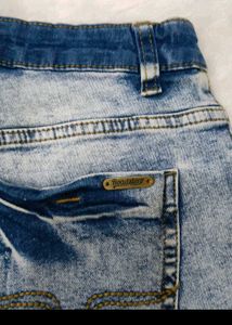 Distressed Frayed Denim Shorts