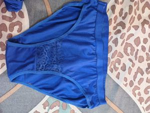 Blue Lace Bra and Panty Set