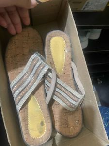 Sparkly Embellished Flip-Flops