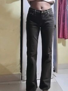 Y2K Low Waist Brown Flare Leg Trousers