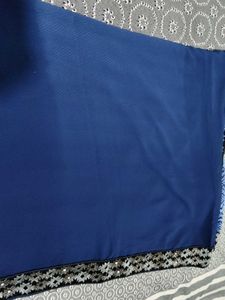 Blue Saree with Embellished Border