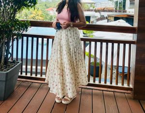 Boho Floral Tiered Maxi Skirt