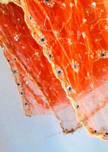Orange Net Lehenga
