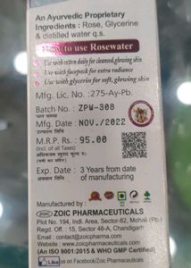Premium Rose Water Toner