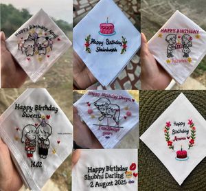 Happy Birthday Embroidered Handkerchiefonly one