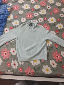 H&M Ruffle Neck Knit Sweater
