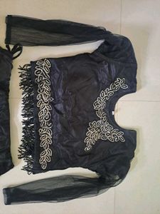 Black Embellished Lehenga Choli Set