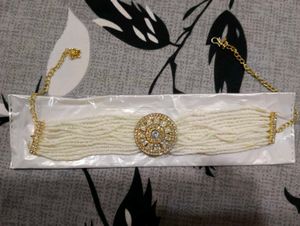 Beaded Choker with Embellished Pendant