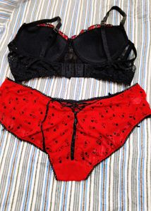 Floral Lace Bralette with beautiful brief 👍