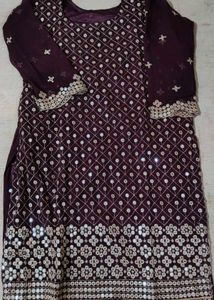 Designer Embroidered Garara kurta with dupatta Set
