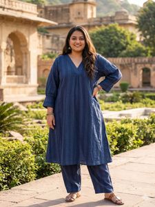 Stylish Blue Kurta Set (truebrowns)