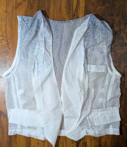 Elegant Sheer White Vest