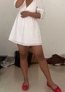 White Backless Dress