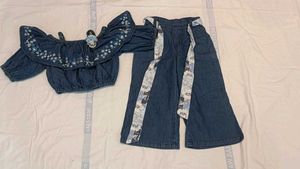 girls denim top and Pant