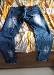 Blue Washed Denim Jeans