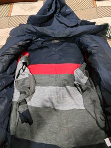 Striped V-Neck Pullover and jacket