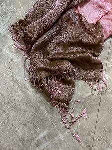 Chic Pink &amp; Brown Scarf