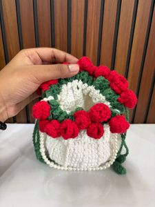 Handmade Crochet Bucket Bag