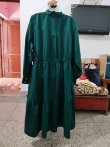 FREE Assembly Elegant Teal Tiered Maxi Dress
