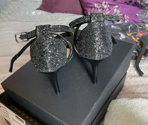 Sparkly Black Heels