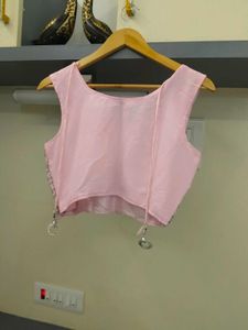 Pink Pleated Ethnic Skirt
