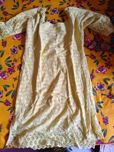 Elegant Yellow Chikankari Kurta