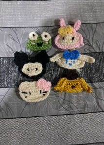 Handmade Crochet clips Set
