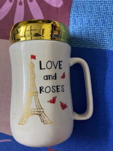 Ceramic Pairs Print Coffee Mug With Mirror