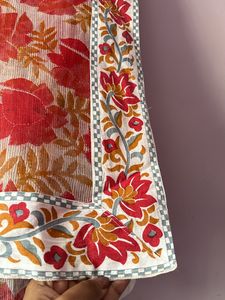 Floral Print Organza Trendy Saree *best quality*