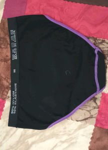 Comfortable Black &amp; Purple Trim Briefs