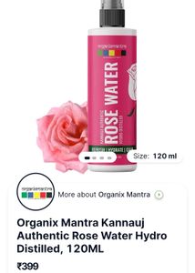 Organix Mantra Kannuaj Authentic Rose Water